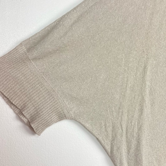 MAX MARA Metallic Dolman Sleeve Asymmetrical Lightweight Sparkly Sweater - Picture 3 of 11